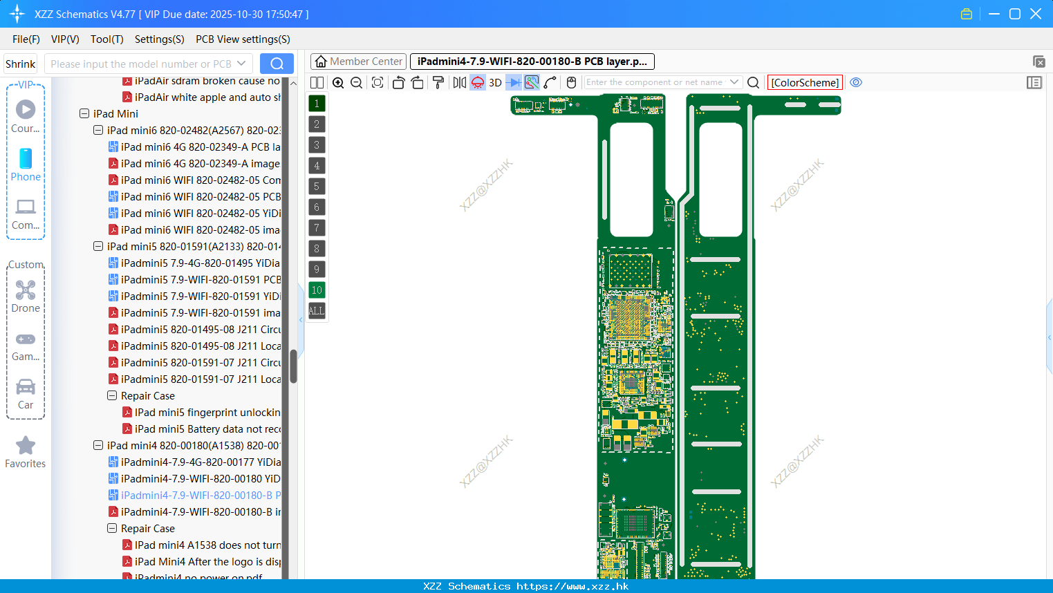 IPadmini4-7.9-WIFI-820-00180-B PCB Layer